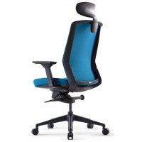 Кресло Bestuhl J1 с подголовником синий/черное основание купить в Минске