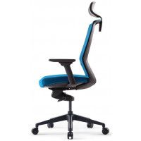 Кресло Bestuhl J1 с подголовником синий/черное основание купить в Минске