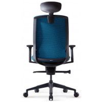 Кресло Bestuhl J1 с подголовником синий/черное основание купить в Минске