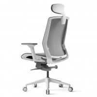 Кресло Bestuhl J15 с подголовником серый/белое основание купить в Минске