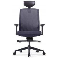 Кресло Bestuhl J15 с подголовником темно-серый/черное основание купить в Минске