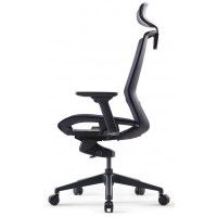 Кресло Bestuhl J15 с подголовником темно-серый/черное основание купить в Минске