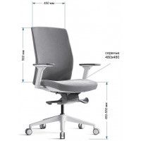 Кресло Bestuhl J2 без подголовника серый/черное основание купить в Минске