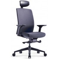 Кресло Bestuhl J2 с подголовником серый/черное основание Кресло Bestuhl J2 с подголовником серый/черное основание