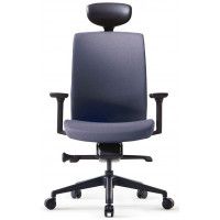 Кресло Bestuhl J2 с подголовником серый/черное основание купить в Минске