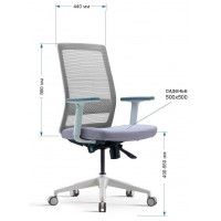 Кресло Bestuhl S30 без подголовника серый/белое основание купить в Минске Кресло Bestuhl S30 без подголовника серый/белое основание купить в Минске