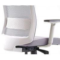 Кресло Bestuhl S30 с подголовником серый/белое основание купить в Минске