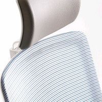 Кресло Bestuhl S30 с подголовником серый/белое основание купить в Минске