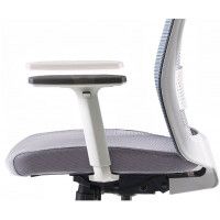 Кресло Bestuhl S30 с подголовником серый/белое основание купить в Минске