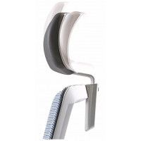 Кресло Bestuhl S30 с подголовником серый/белое основание купить в Минске