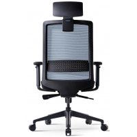 Кресло Bestuhl S30 с подголовником синий/черное основание купить в Минске