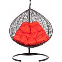 Подвесное кресло-кокон BiGarden Gemini Black (Джемини) красная подушка купить в Минске