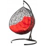 Подвесное кресло-кокон BiGarden Gemini Black (Джемини) красная подушка