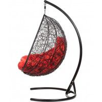 Подвесное кресло-кокон BiGarden Gemini Black (Джемини) красная подушка купить в Минске