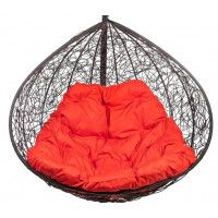 Подвесное кресло-кокон BiGarden Gemini Black (Джемини) красная подушка купить в Минске