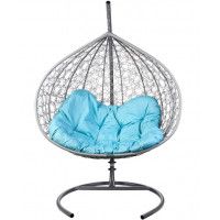 Подвесное кресло-кокон BiGarden Gemini (Джемини) Grey голубая подушка купить в Минске