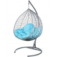 Подвесное кресло-кокон BiGarden Gemini (Джемини) Grey голубая подушка купить в Минске