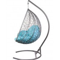 Подвесное кресло-кокон BiGarden Gemini (Джемини) Grey голубая подушка купить в Минске