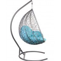 Подвесное кресло-кокон BiGarden Gemini (Джемини) Grey голубая подушка купить в Минске