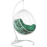 Подвесное кресло-кокон BiGarden Kokos White (Кокос) зеленая подушка купить в Минске