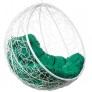 Подвесное кресло-кокон BiGarden Kokos White (Кокос) зеленая подушка