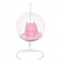 Подвесное кресло-кокон BiGarden Kokos White (Кокос) розовая подушка