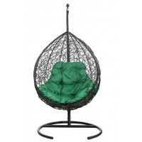 Подвесное кресло-кокон BiGarden Tropica Black  (Тропика) зеленая подушка купить в Минске
