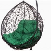 Подвесное кресло-кокон BiGarden Tropica Black  (Тропика) зеленая подушка купить в Минске