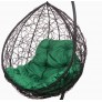 Подвесное кресло-кокон BiGarden Tropica Black  (Тропика) зеленая подушка