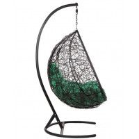 Подвесное кресло-кокон BiGarden Tropica Black  (Тропика) зеленая подушка купить в Минске