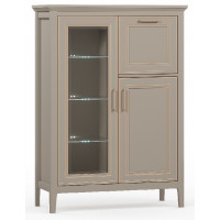 Тумба Classic KOM1W1D1B 95*40,5*133 глиняный серый (с подсветкой)