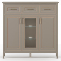 Тумба Classic KOM1W2D3S 136*40,5*133 глиняный серый (с подсветкой)
