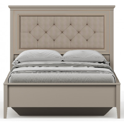 Кровать Classic LOZ120х200 Д 120*200 глиняный серый (с гибким основанием) с мягким изголовьем