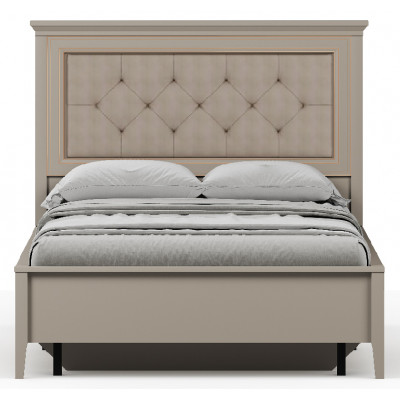 Кровать Classic LOZ120х200 М 120*200 глиняный серый (с металлическим основанием) с мягким изголовьем