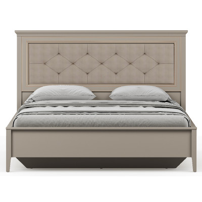 Кровать Classic LOZ160х200 Д 160*200 глиняный серый (с гибким основанием) с мягким изголовьем