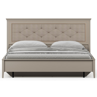 Кровать Classic LOZ180х200 М 180*200 глиняный серый (с металлическим основанием) с мягким изголовьем