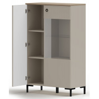 Шкаф Domenica REG1D1W/140 85,5*41*137 глиняный серый (с подсветкой) купить в Минске