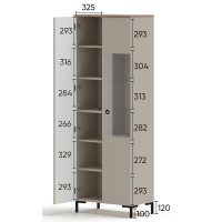 Шкаф Domenica REG1D1W 70*41*199 глиняный серый купить в Минске Шкаф Domenica REG1D1W 70*41*199 глиняный серый купить в Минске