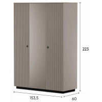 Шкаф Domenica SZF2D1L 153*60*223 глиняный серый купить в Минске Шкаф Domenica SZF2D1L 153*60*223 глиняный серый купить в Минске