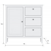 Тумба Ewa KOM1D3S/95 96*39*98.5 белый купить в Минске