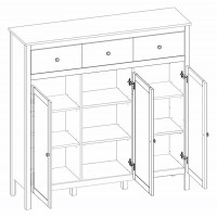 Тумба Ewa KOM3D3S 134.5*37*133 белый купить в Минске