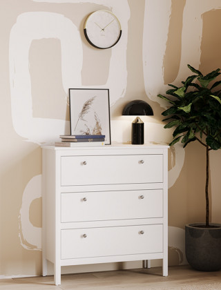 Комод Ewa KOM3S 90*37*98 белый купить в Минске