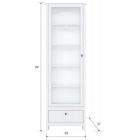 Шкаф Ewa REG1W1S/65 65*37*201 белый (с подсветкой) купить в Минске