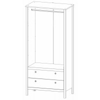 Шкаф Ewa SZF2D2S/90 91*61*201 белый купить в Минске