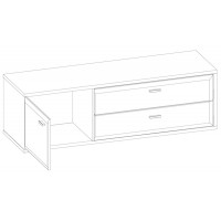 Тумба подвесная Grace RTV1D2S 135*42*41.5 дуб наварра Тумба подвесная Grace RTV1D2S 135*42*41.5 дуб наварра