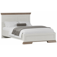 Кровать Marselle LOZ120х200 М 120*200 ясень снежный/дуб сонома темный (с металлическим основанием)