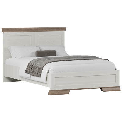 Кровать Marselle LOZ120х200 М 120*200 ясень снежный/дуб сонома темный (с металлическим основанием)