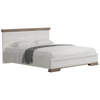 Кровать Marselle LOZ180х200 Д 180*200 ясень снежный/дуб сонома темный (с гибким основанием)
