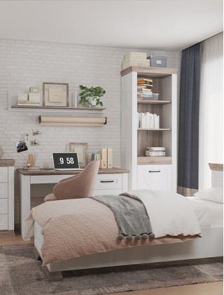 Комод Marselle KOM4S 98*46,5*90 дымчатый алмаз/дуб урбан янтарный