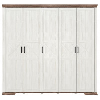 Шкаф Marselle SZF5D 242*61*226 ясень снежный/дуб сонома темный